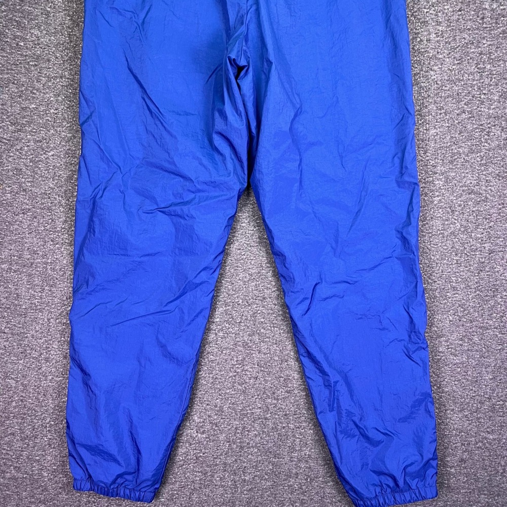 VTG 90s Nike Track Pants Womens L Blue Nylon Windbreaker Athletic Jogger Retro - Picture 13 of 13